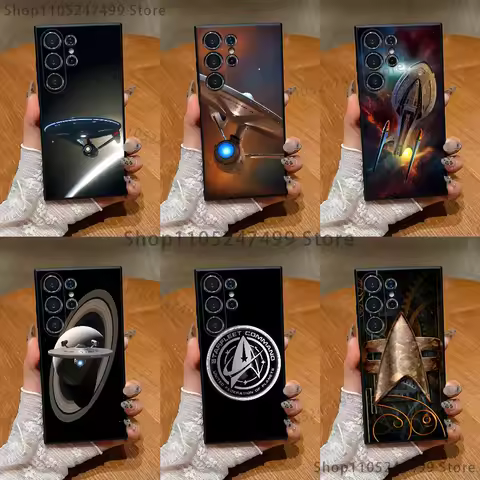 S-Star T-Trek Ships Phone Case For Samsung S25,S24,S21,S22,S23,S30,Ultra,S20,Plus,Fe,Lite,Note,10 Black Soft Shell