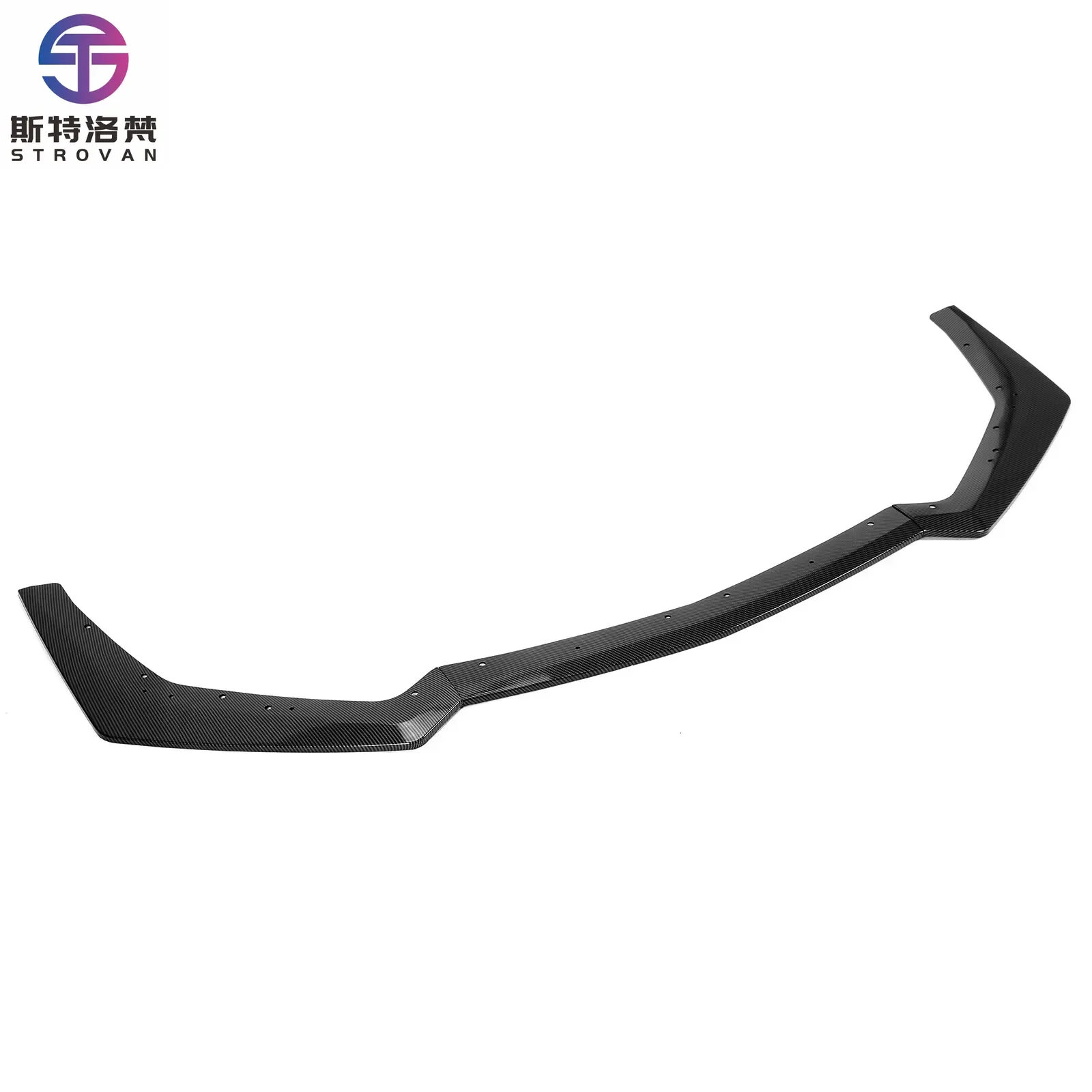 

STLF For 18-23 Fords Mustang Carbon Look GT-Style Front Bumper Body Kit Splitter Lip