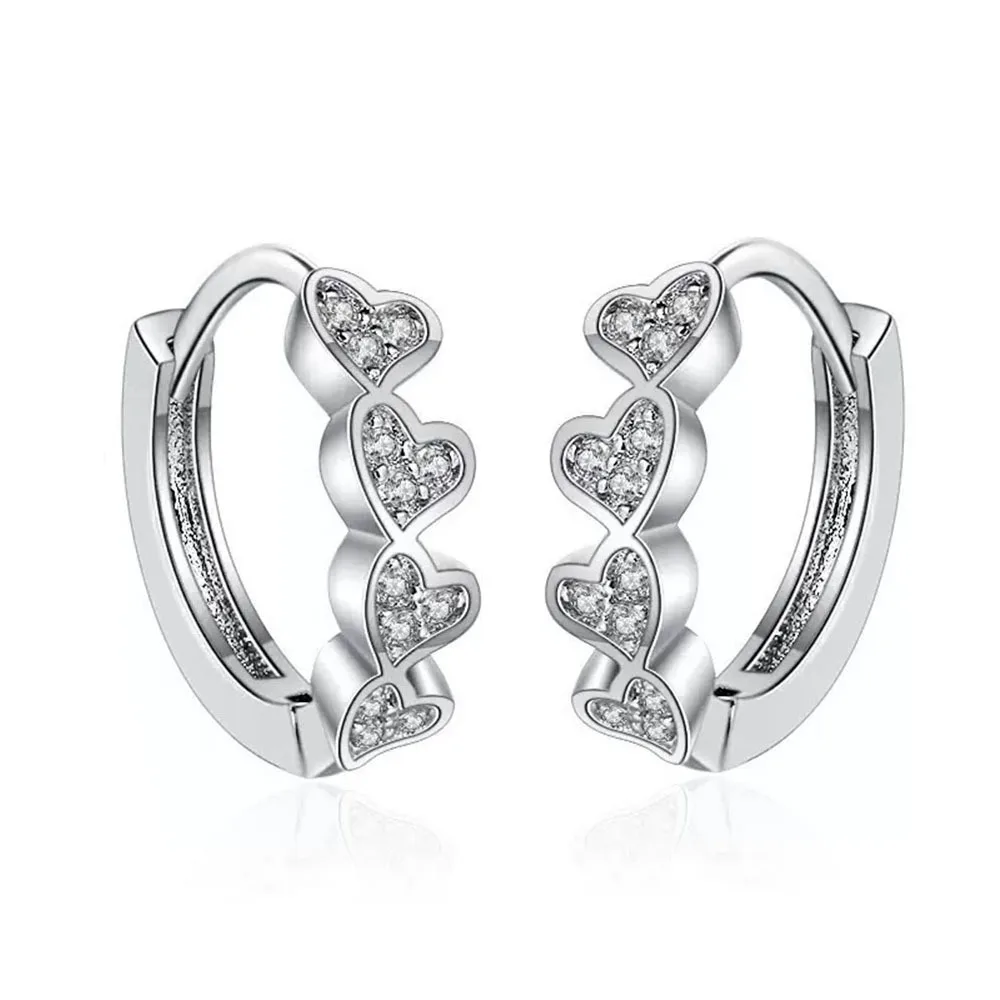 

Ювелирные изделия для помолвки из стерлингового серебра 925 пробы, сердце, циркон, женские серьги-гвоздики, женские элегантные аксессуары, ювелирные изделия, предотвращающие аллергию