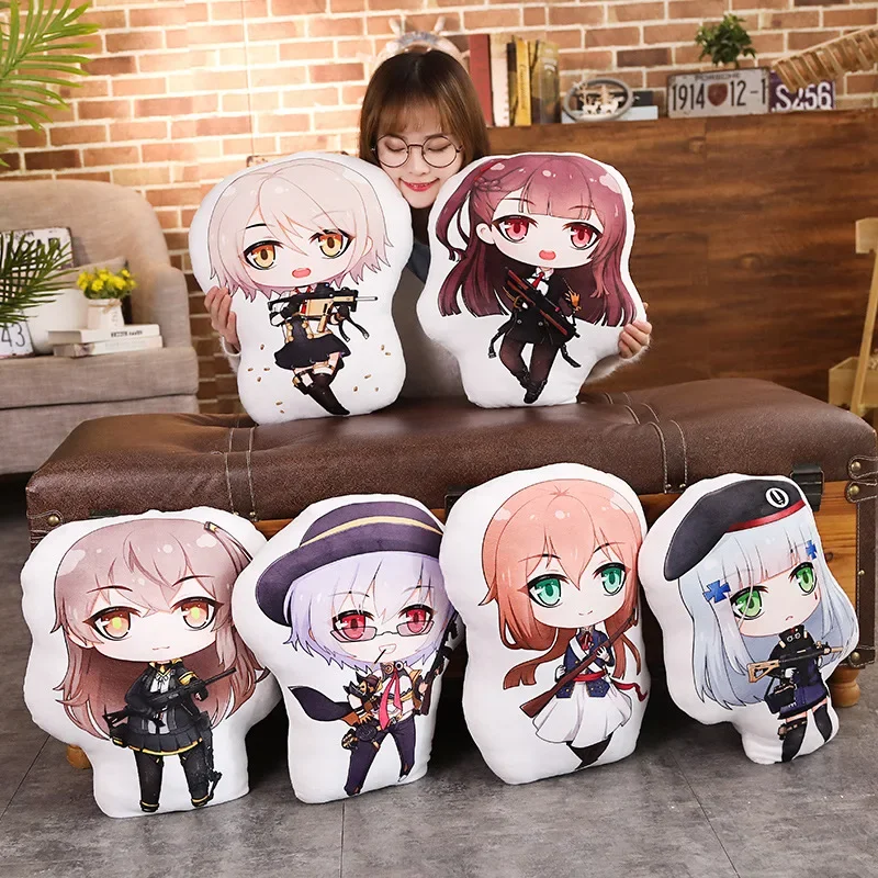 45cm Girls Toys Hobbies Frontline Pillow Toys Girls' Frontline Short Stuffed Plush Doll Double Sided Case Cosplay Birthday Gifts