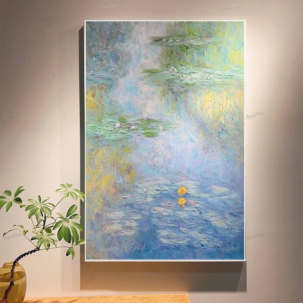 

100% hand drawn blue-green dreamy abstract oil painting original wall painting home living room decoration paint interior aesthe