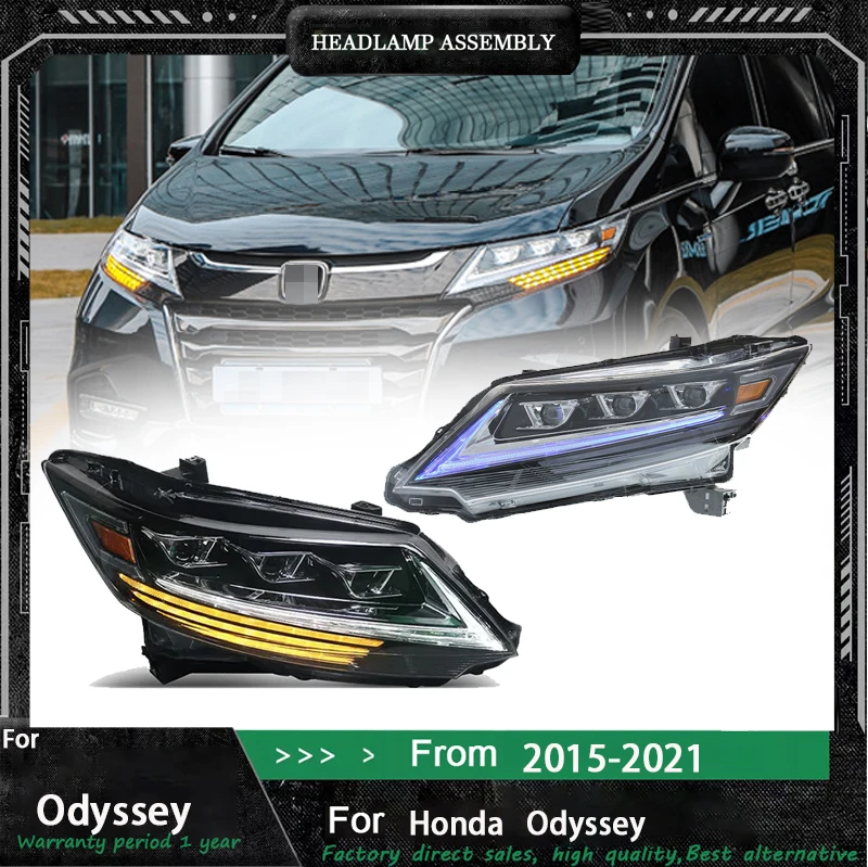 

Подходит для фар Honda Odyssey 2015-2021 в сборе, модифицированные светодиодные тринокулярные линзы, фары, стример, указатели поворота