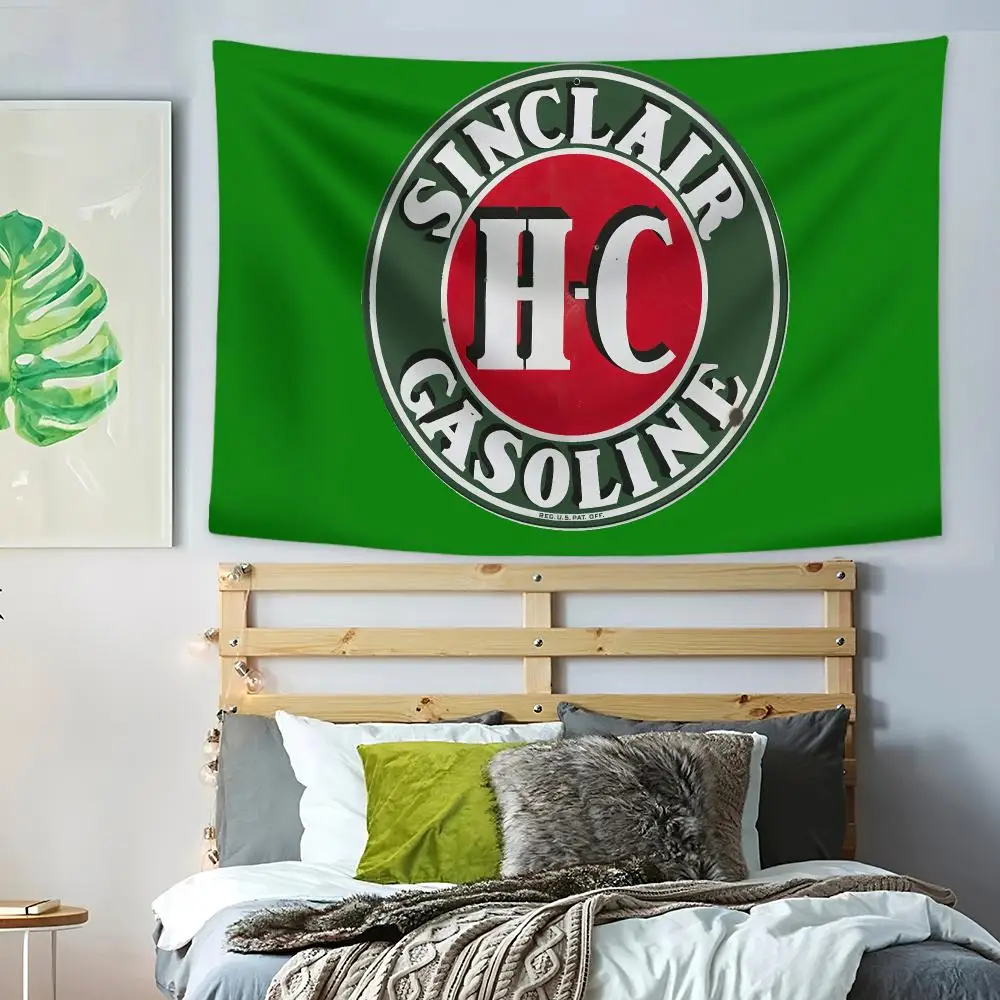 S-Sinclair Motor Oil Logo Tapestry Bedroom Living Room Bar Party House Home Dorm Interior Wall Decor Background Banner