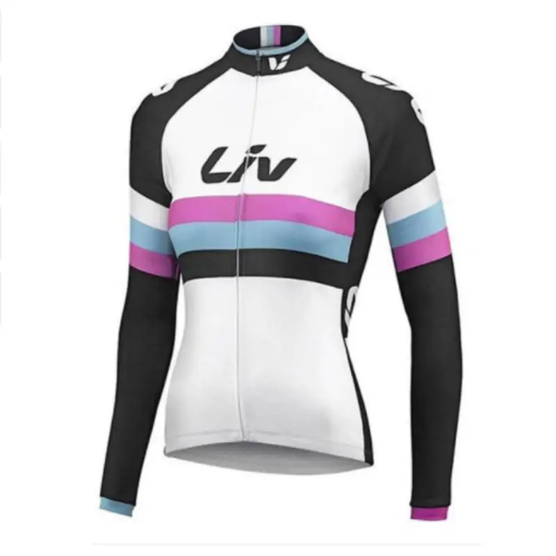 LIV Spain Winter Thermal Fleece Jacket Cycling Jersey Long Sleeve Ropa Ciclismo Hombre Bicycle Wear Bike Clothing Maillot Women