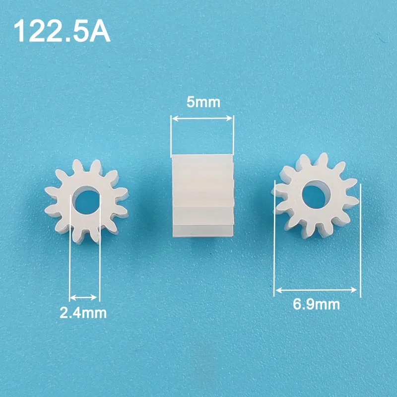 12 Teeth Gear 0.5M OD7mm 12T POM Plastic Pinion 122A 123A 122.5A 123AD Toy Model Aircraft Parts Gears