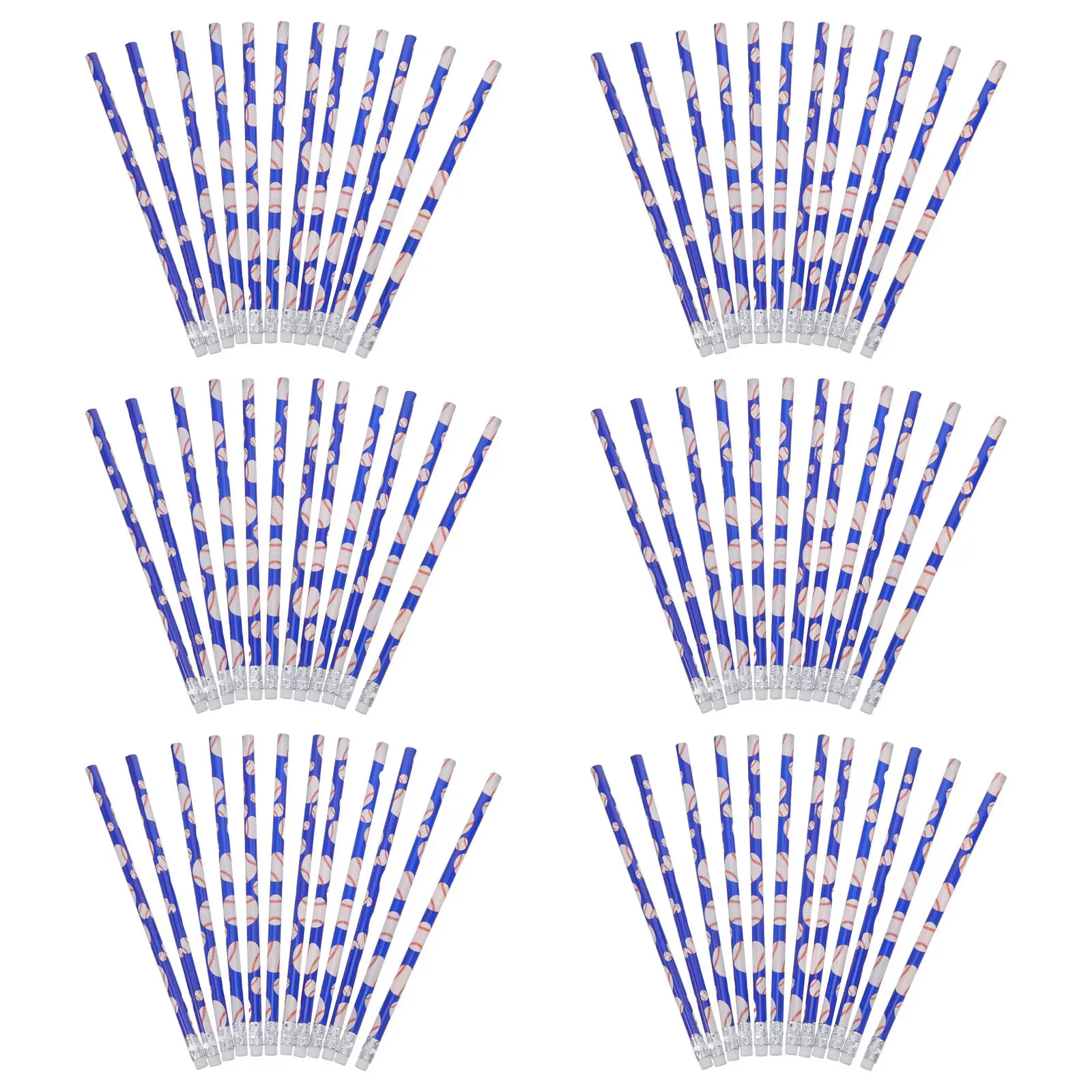 144Pcs Boys Sports Pencils Baseball Design School Supplies Mini Pencils Bulk for Classroom Rewards Party Favors
