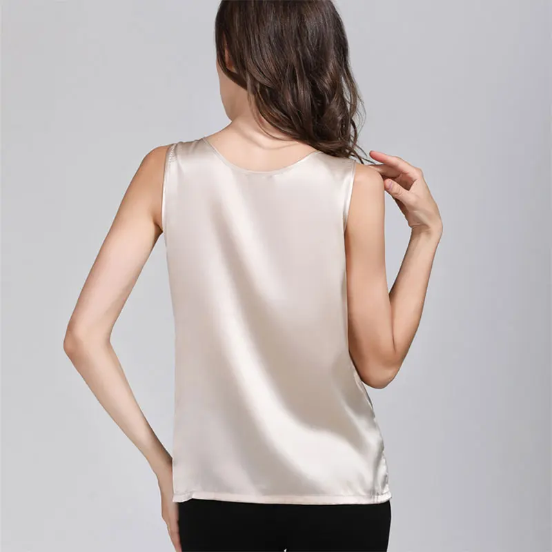 Quality 100% Pure Silk Classical Tank Top Camisole Sleeveless Vest Shirt YM005