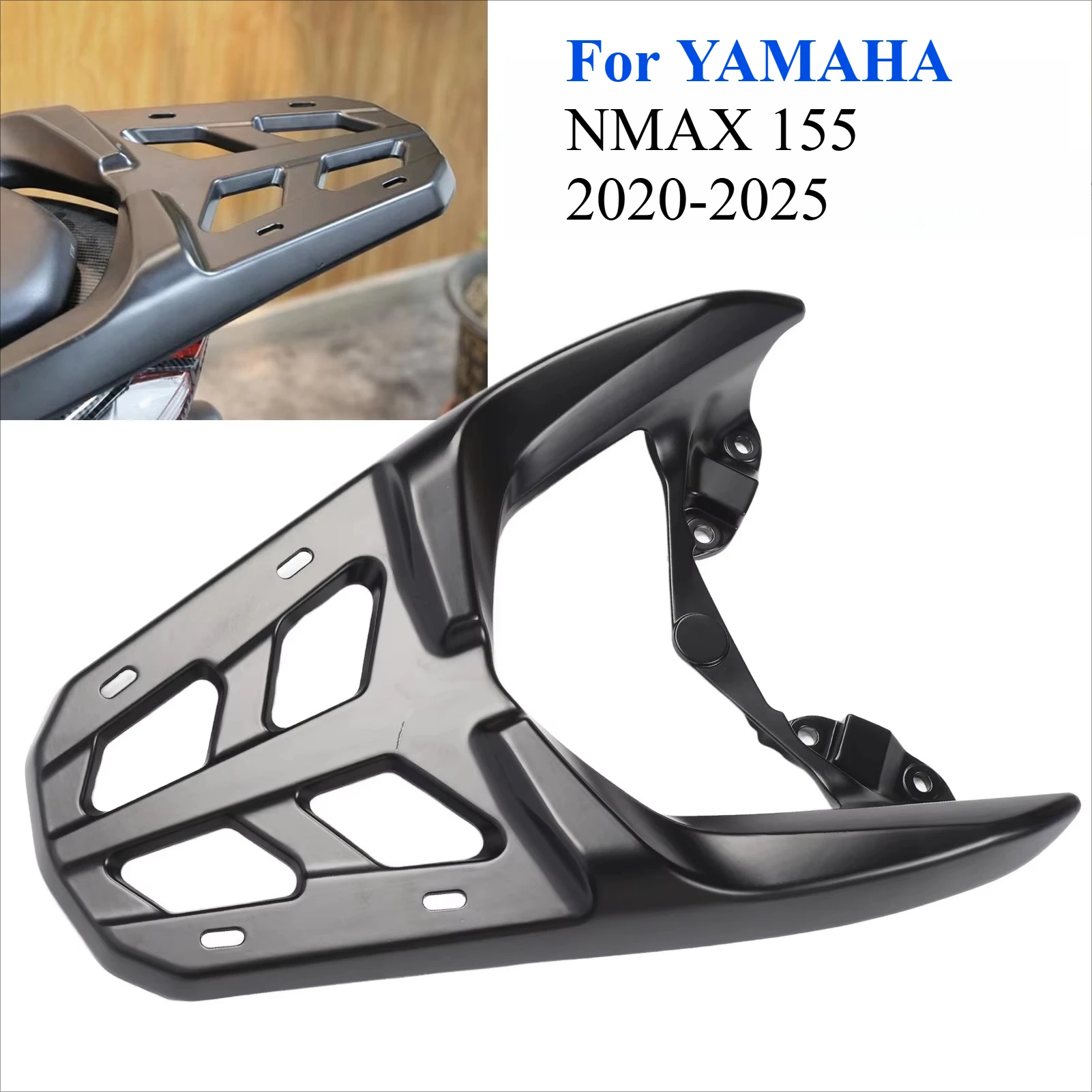 

Для YAMAHA NMAX 155 NMAX 155 NMAX-155 2025 задний багажник мотоцикла, багажник, верхняя коробка, багажник, аксессуары для поддержки багажа