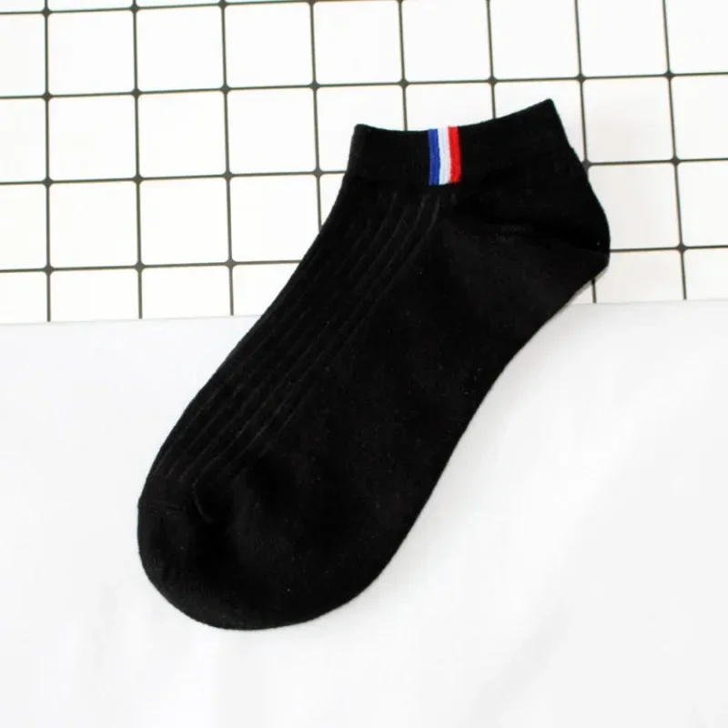 Mens Sports Short Socks Summer Cotton Sweat Absorbing Breathable Tube Socks High Quality Non-slip Mesh Casual Ankle Socks