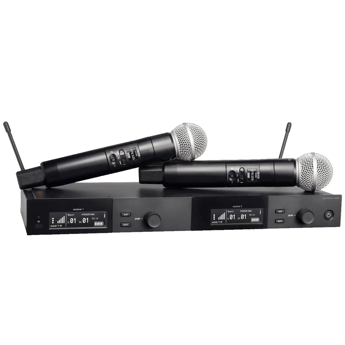 SLXD24D جودة عالية 2-قناة UHF نظام لاسلكي ميكروفون معدني ديناميكي مع ميكروفون لاسلكي محمول SLXD2 KSM9