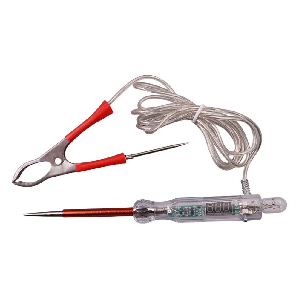 6V/12V/24V Automotive Circuit Tester Auto Light Probe Pen Dual-color LED Light Electric Light Test Pen Auto Circuit Repair Tools