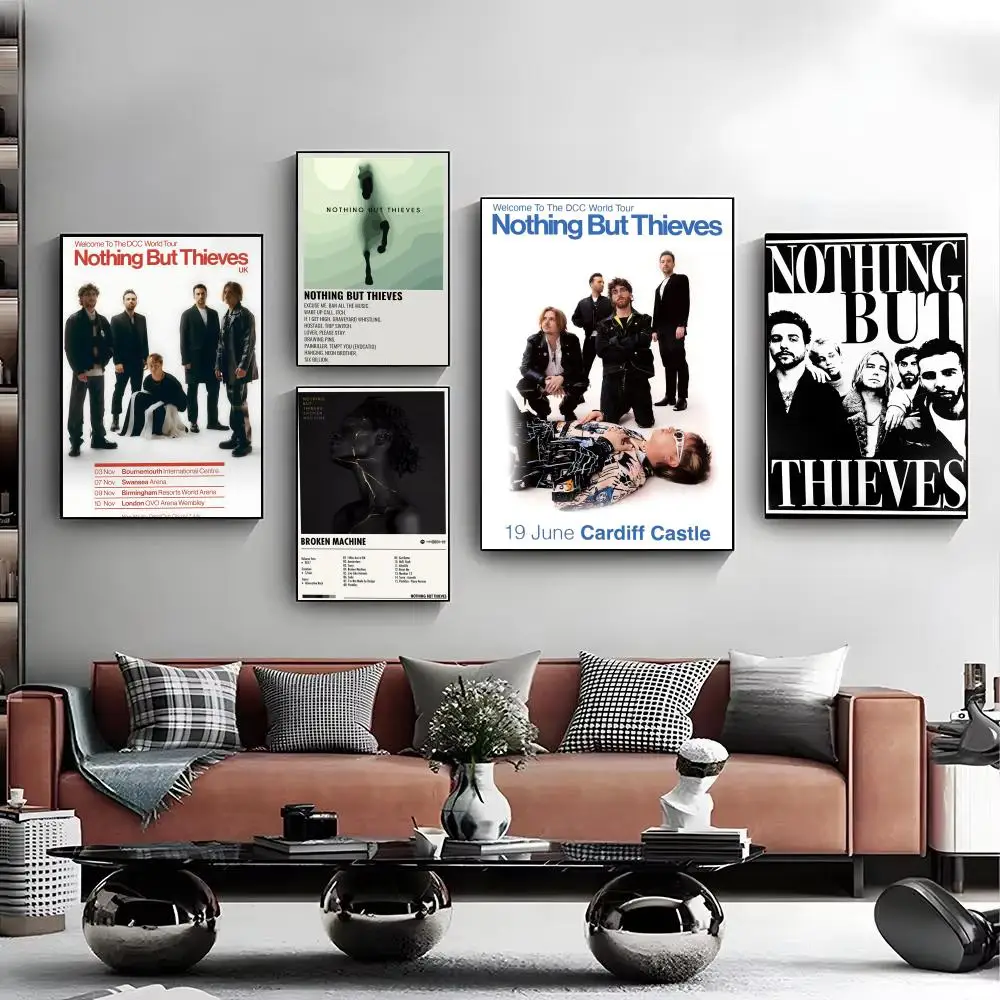 Rock Band N-Nothing But Thieves Poster Modern Minimalist Wall Art Prints for Bedroom Living Room Room Decor Aesthetic Gift