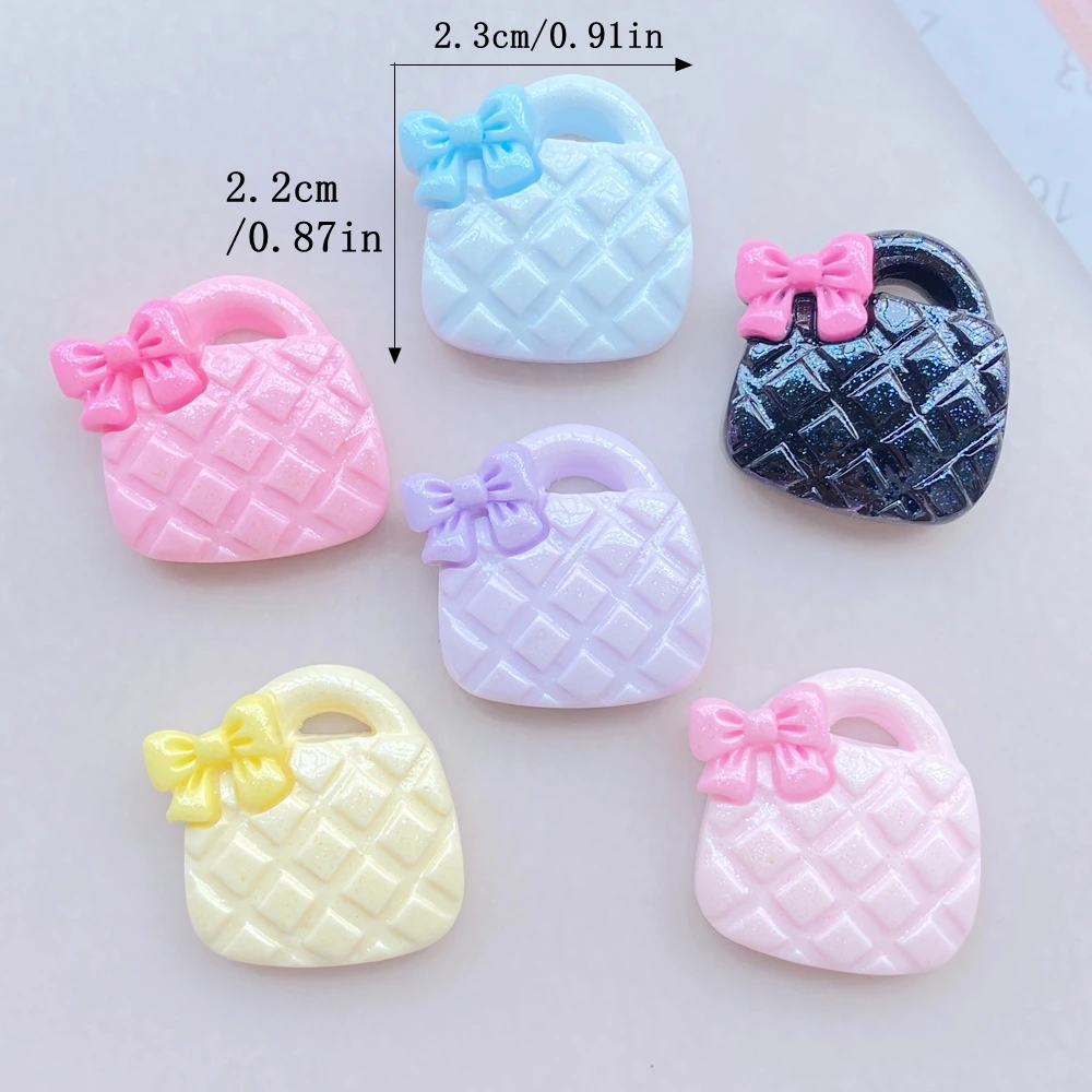 10Pcs Cute Cartoon Handbag Flat Back Resin Cabochons Scrapbooking DIY Jewelry Craft Decoration Accessorie