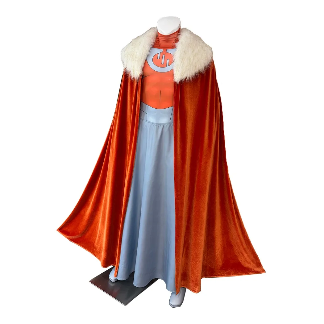 

Anime Invincible Thragg Cosplay Costume Grand Regent Jumpsuit Halloween Bodysuit Cloak Collar Outfits for Adults Men