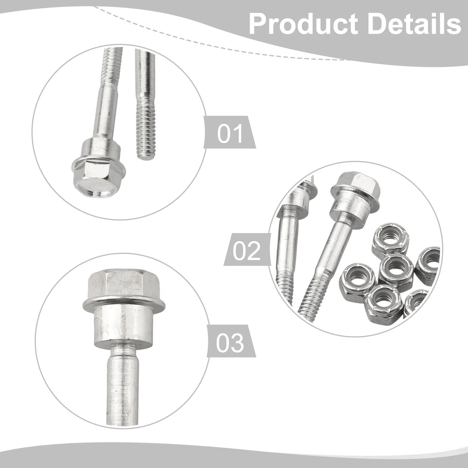 Easy Installation Snow Plow Kit Heavy-Duty Shear Bolts Shear Bolt Nut Kit Weather Resistant Design 12 Pieces In Total