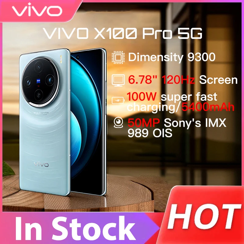 New Vivo X100 Pro Mobile Phone Dimensity 9300 50.0MP Camera 100W Charge 6.78