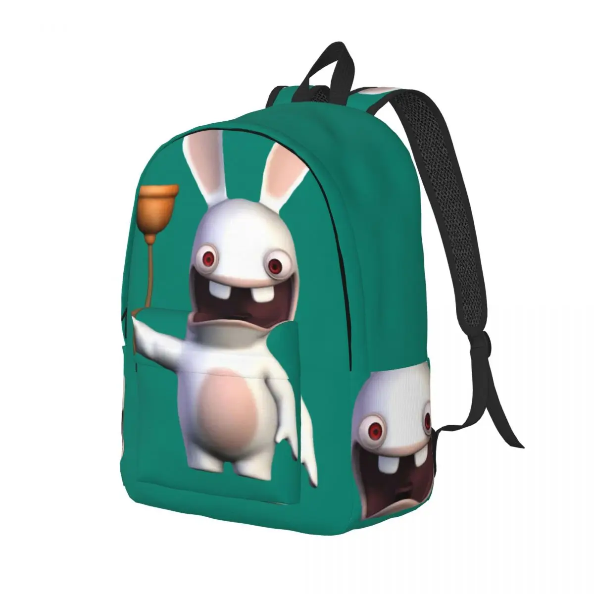 High School Fight Retro Washable Lightweight R-Rabbids Invasion Storage Bag Office Workers Knapsack Birthday Gift