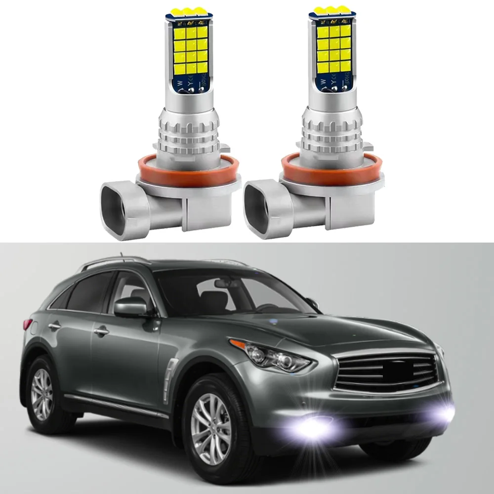 

2pcs Led Car Fog Lamp For Infiniti FX35 FX37 2003-2008 2009 2010 2011 2012 2013 Front Fog Light Bulb Car Accessories Canbus