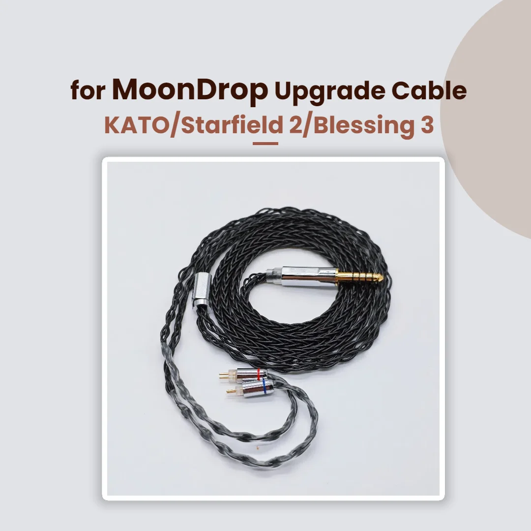 

for MoonDrop IE Earphone Cable - Upgraded Replace Cable for KATO, Starfield 2, Blessing 3 with 0.78mm 2-Pin Headphones Wire