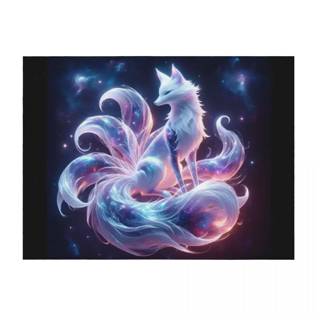 

Celestial Kitsune Throw Blanket Flannel Luxury Brand christmas decoration Soft Beds Blankets