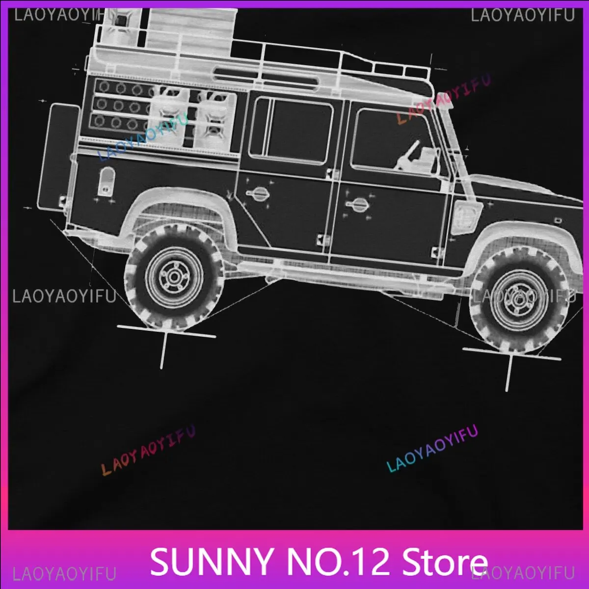 Men\'s T-Shirt Defender 110 rough Blueprint Fashion Customized Tee Shirt Short Sleeve Land Rover SUV T Shirt O Neck Tops Printing