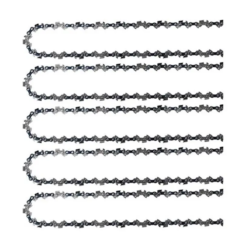 5Pack 14In Chainsaw Chain 52 Drive Links .050In Gauge, 3/8In Pitch Replacement Chains For ,Echo,Poulan-AT64