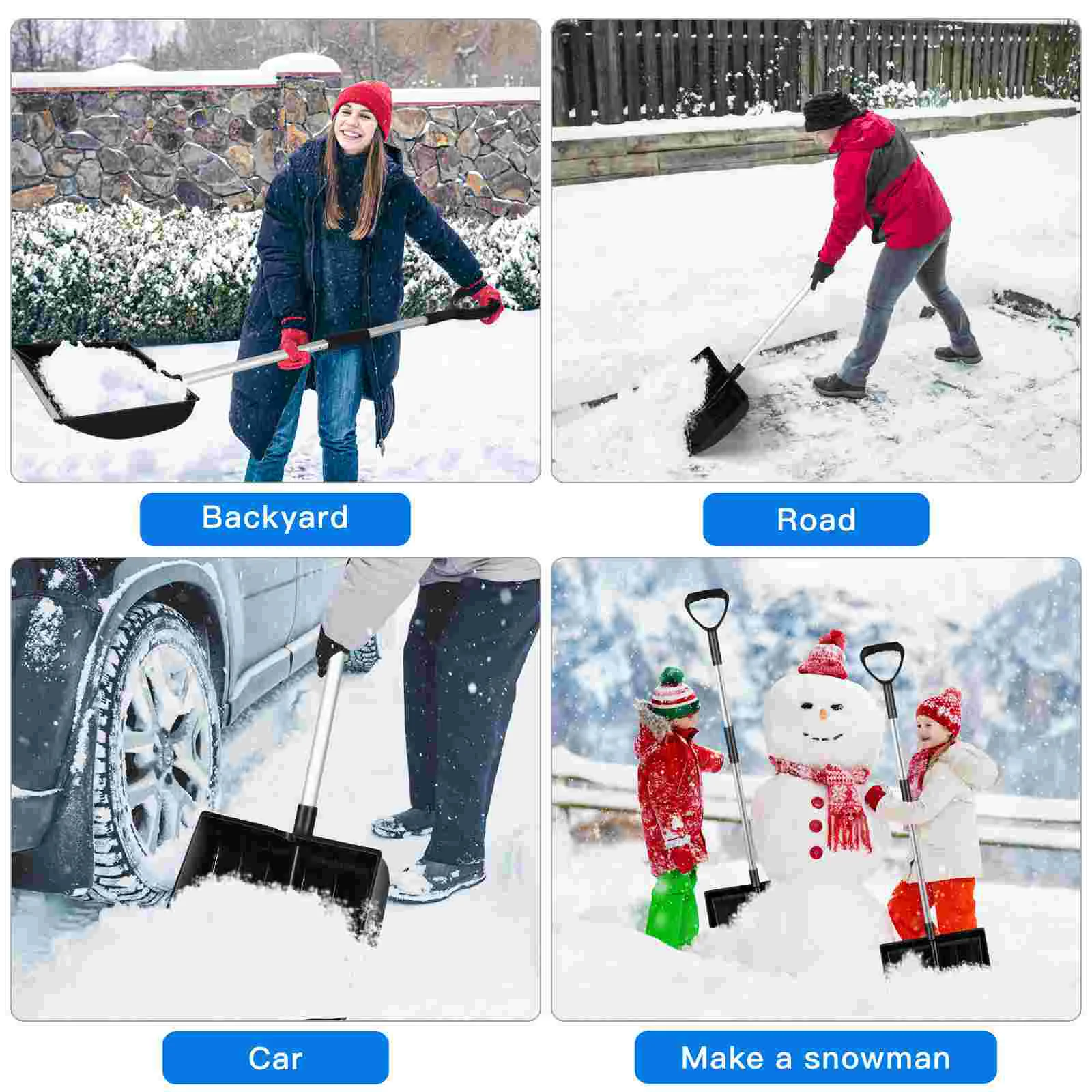 Snow Remover Removing Tool Removal Portable Shovels Camping for Road Detachable