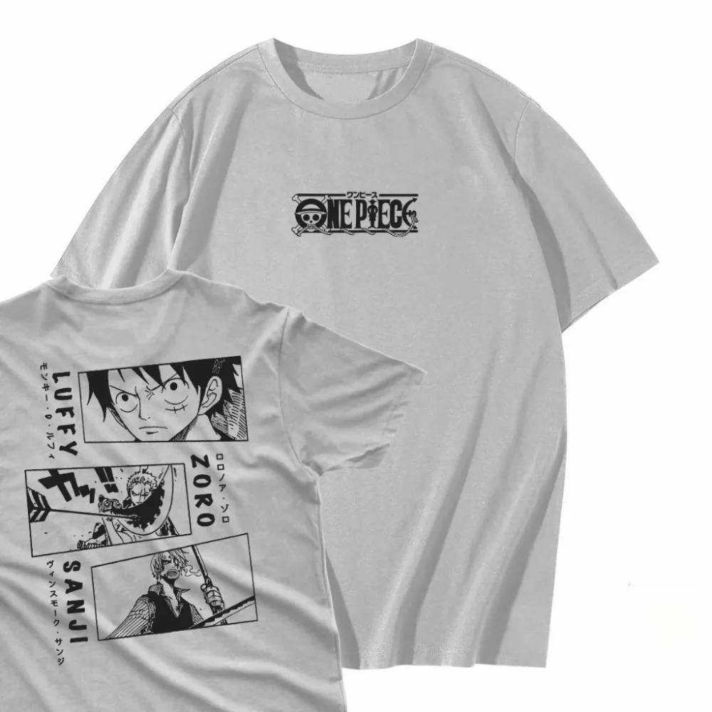 Luxury ONE PIECE Japanese Anime T Shirt High End Cotton Oversized Short Sleeve for Fitness Sports and Casual Leisure Wear