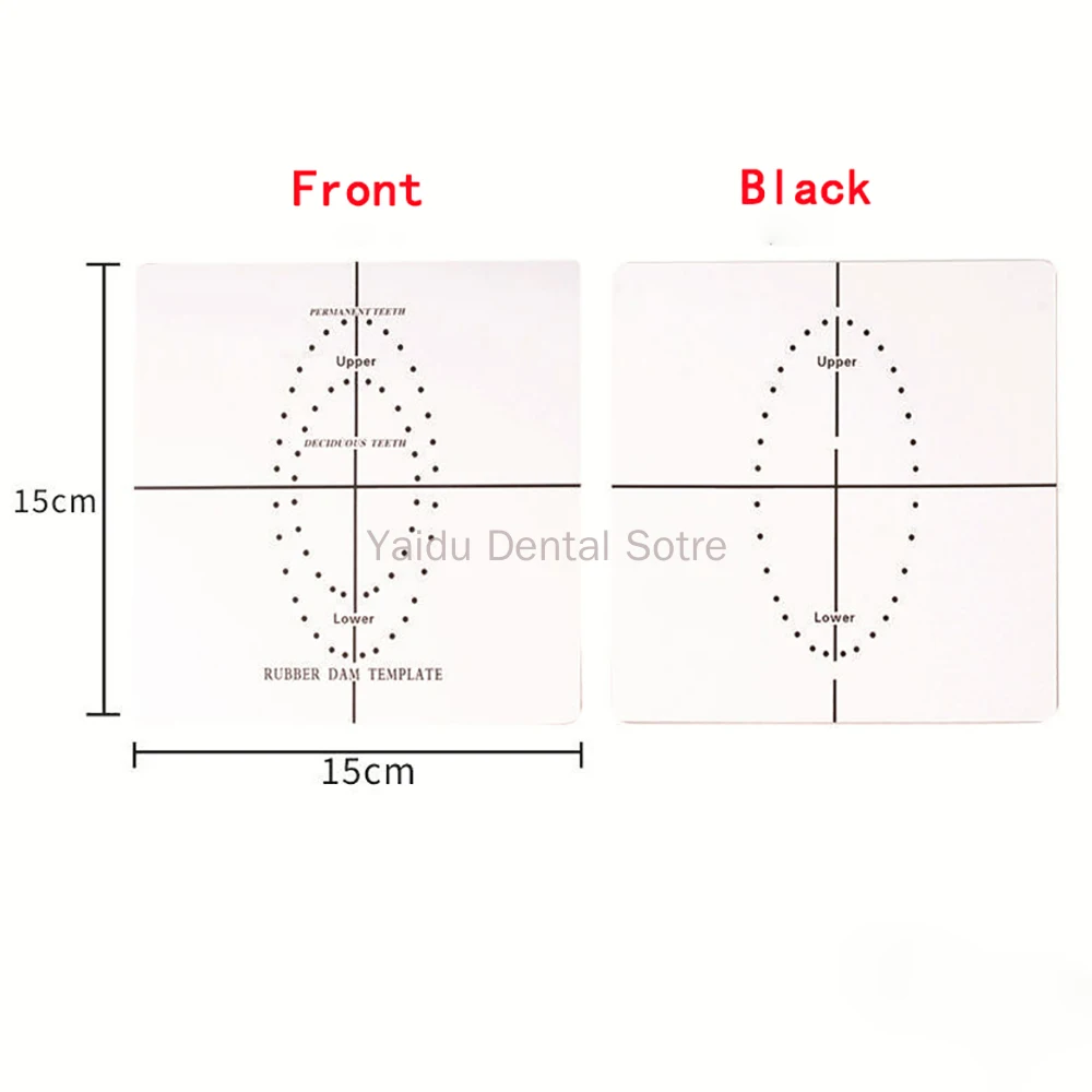 15pcs Plastic Dental Rubber Dam Rubber Dam Punch Hole Board Barrier Positioning Template Dental lab Tools Dental Lab Instrument