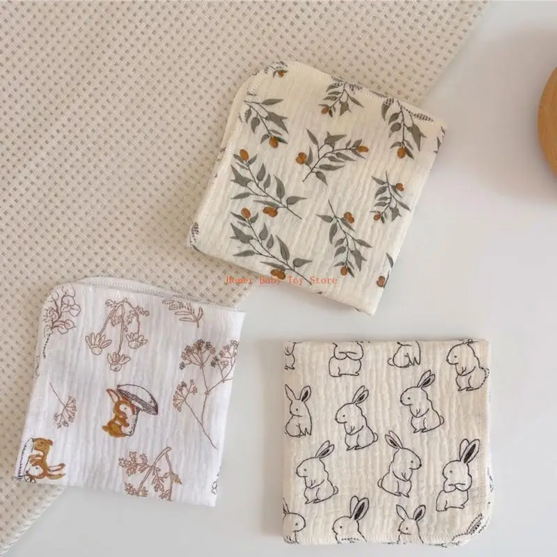 

J0PF Baby Handkerchiefs Soft & Comfortable Cotton Square Towel for Sensitive Skin