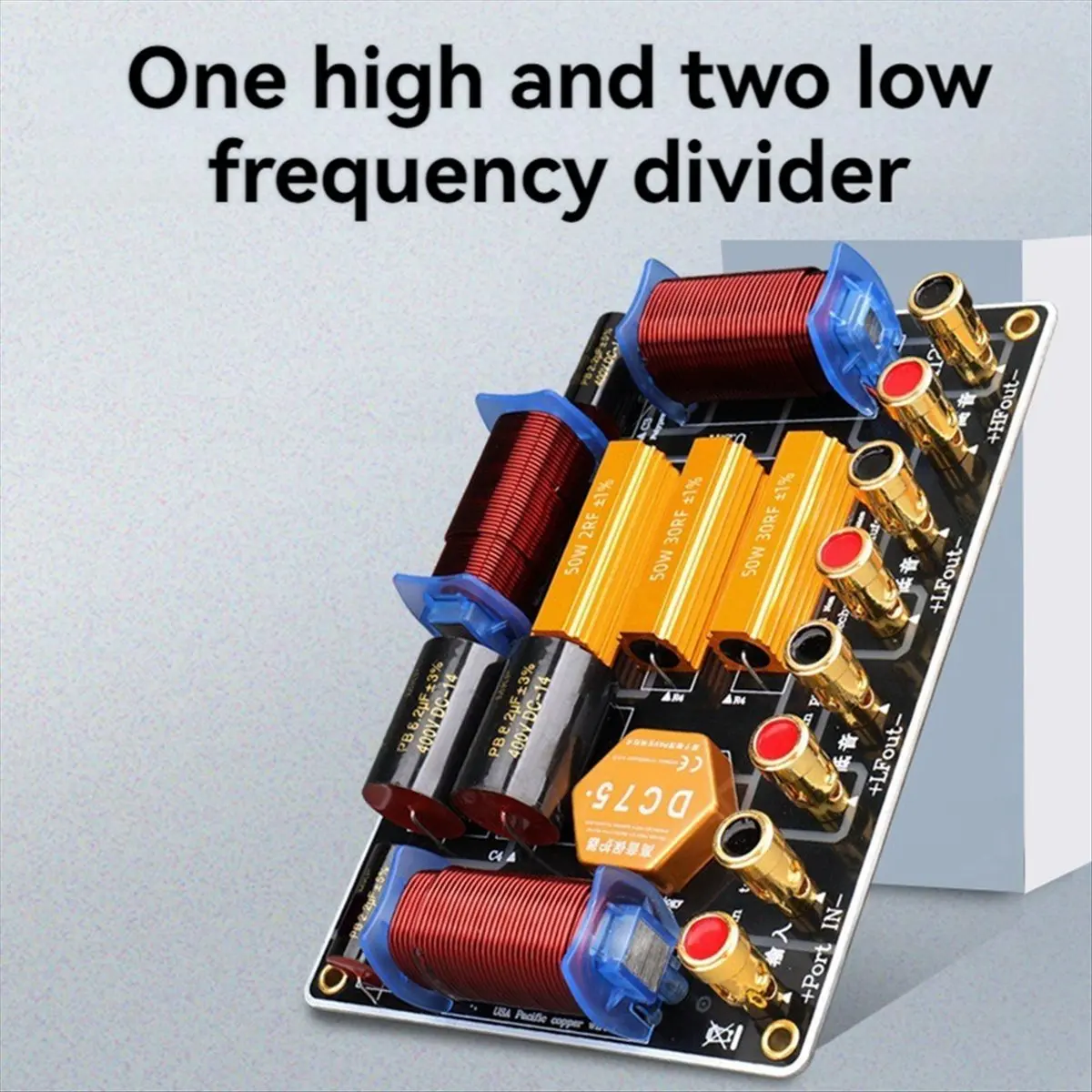 Speaker Crossover 1300W High Power Two Frequency Divider One High Two Low for Double 10 Inch/12 Inch/15 Inch Speaker