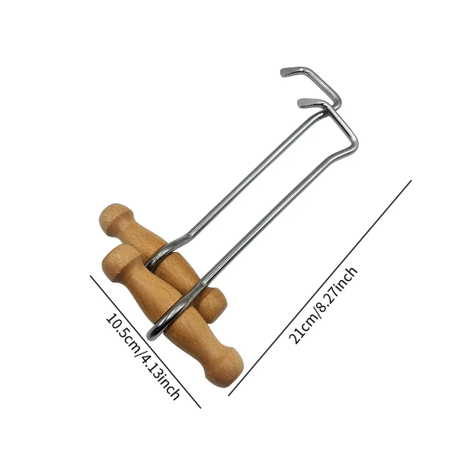 2 قطع مقبض خشبي التمهيد السنانير التمهيد مجتذب جهد سحب قوي سهل قبضة العملي لإزالة رعاة البقر الفروسية