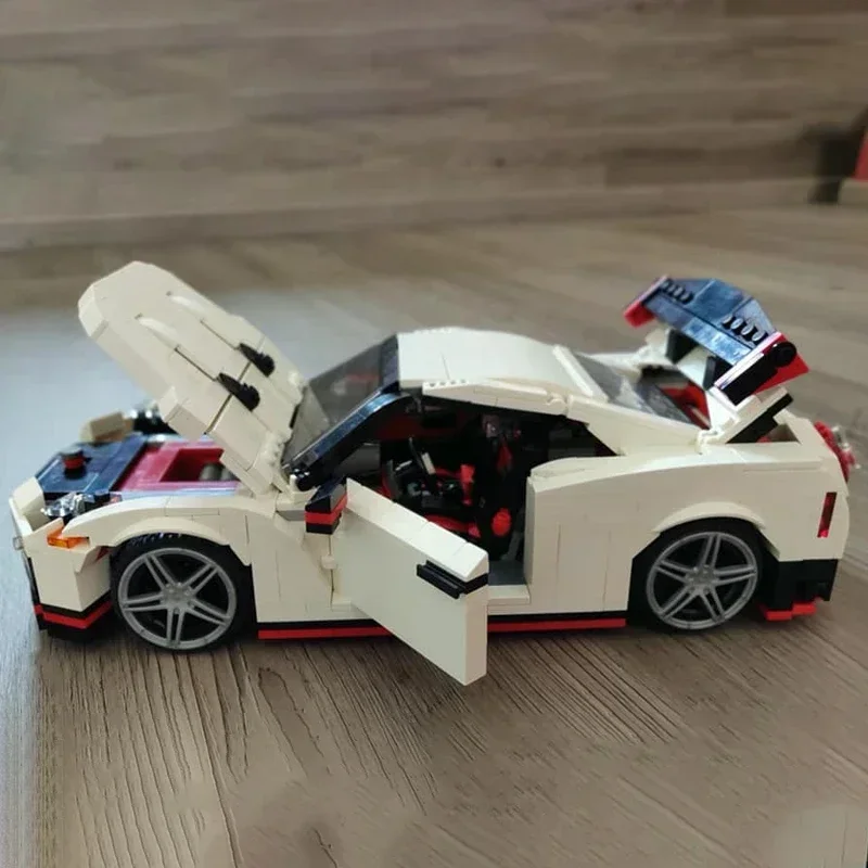 

Креативная серия Nismo GTR R35, скоростная гоночная модель, строительный комплект, блок, самоблокирующиеся кирпичи, подарок на день рождения, Рождество MOC-20518