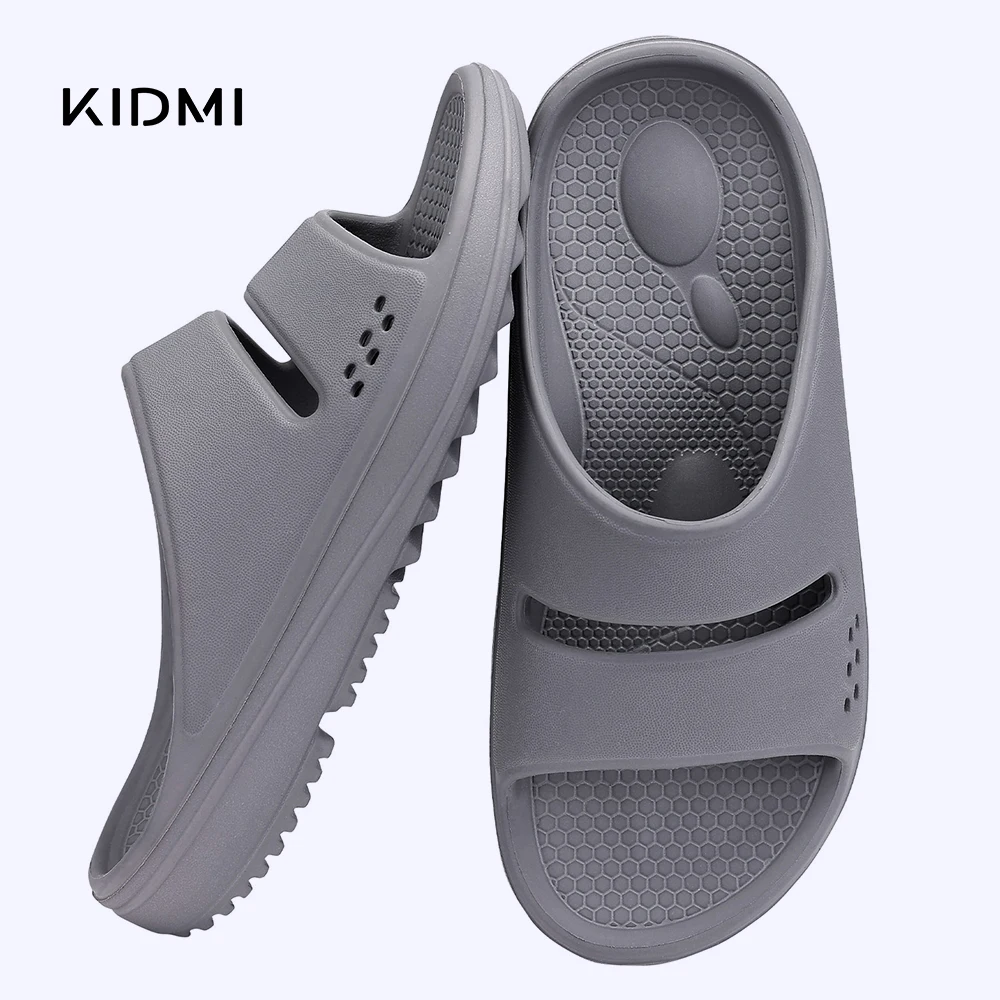 Kidmi Women Flat Sandals Women Slippers Outdoor Non-slip House Slippers Unisex Beach Slides Orthopedic Breath Soft Slippers