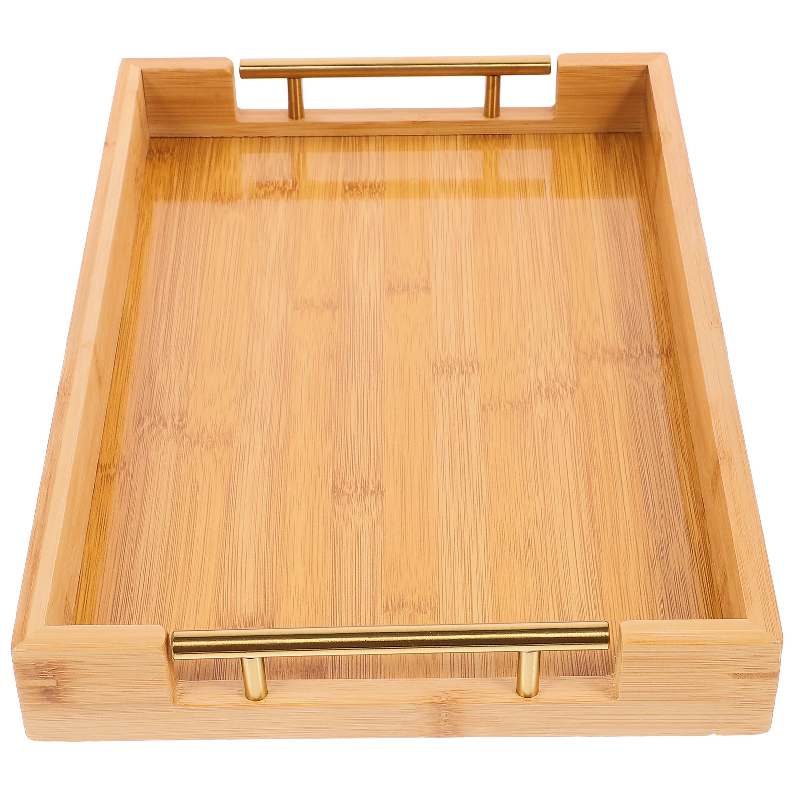 

Rectangular Bamboo Tea Tray Rustic Style Serving Plate for Cups Snacks Fruits Household Decorative Tray Party Fruit Holder