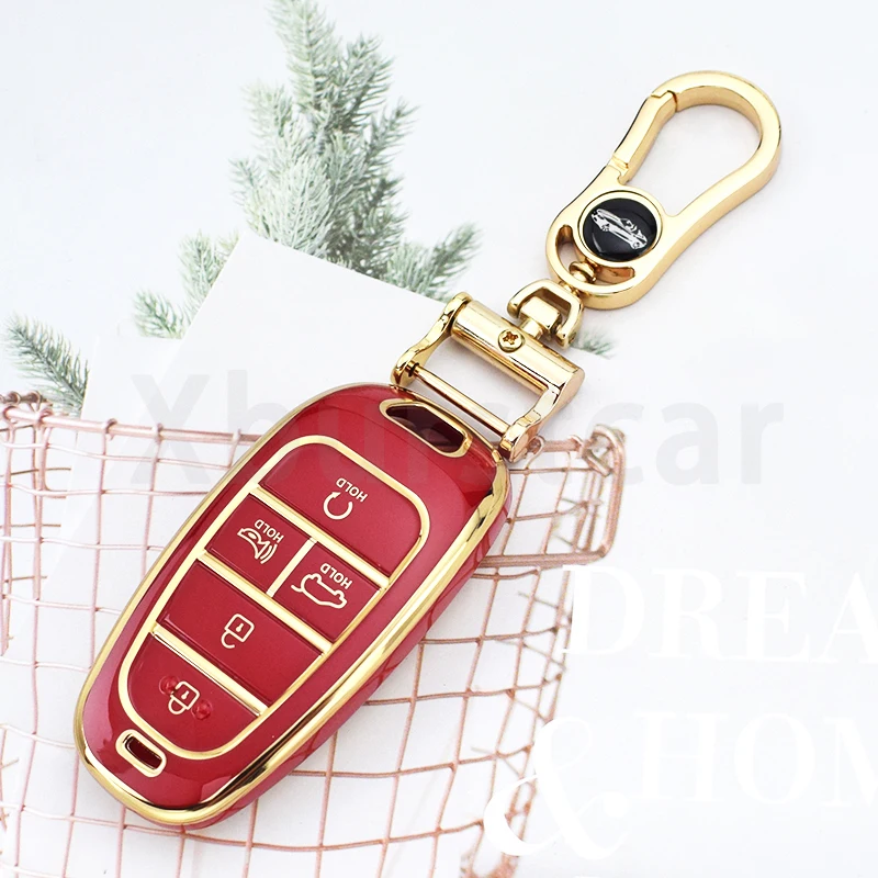 5 Buttons Shell for Hyundai Santa Fe Tucson 2022 NEXO NX4 Atos Prime Solaris 2021 TPU Car Key Case Cover Auto Accessories view 4
