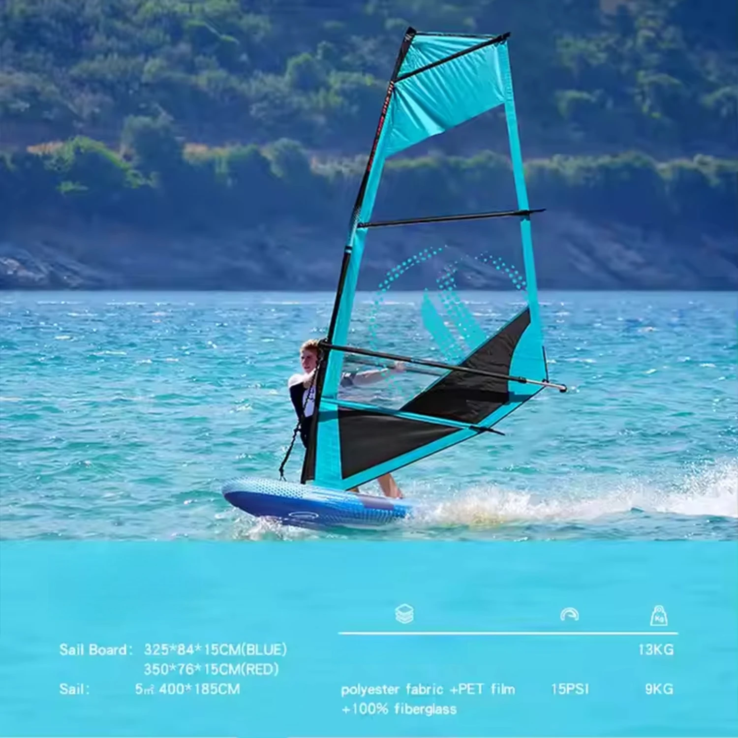 Unisex Inflatable SUP Windsurf Paddle Board | Quick Inflation Lightweight for Outdoor Water Sports