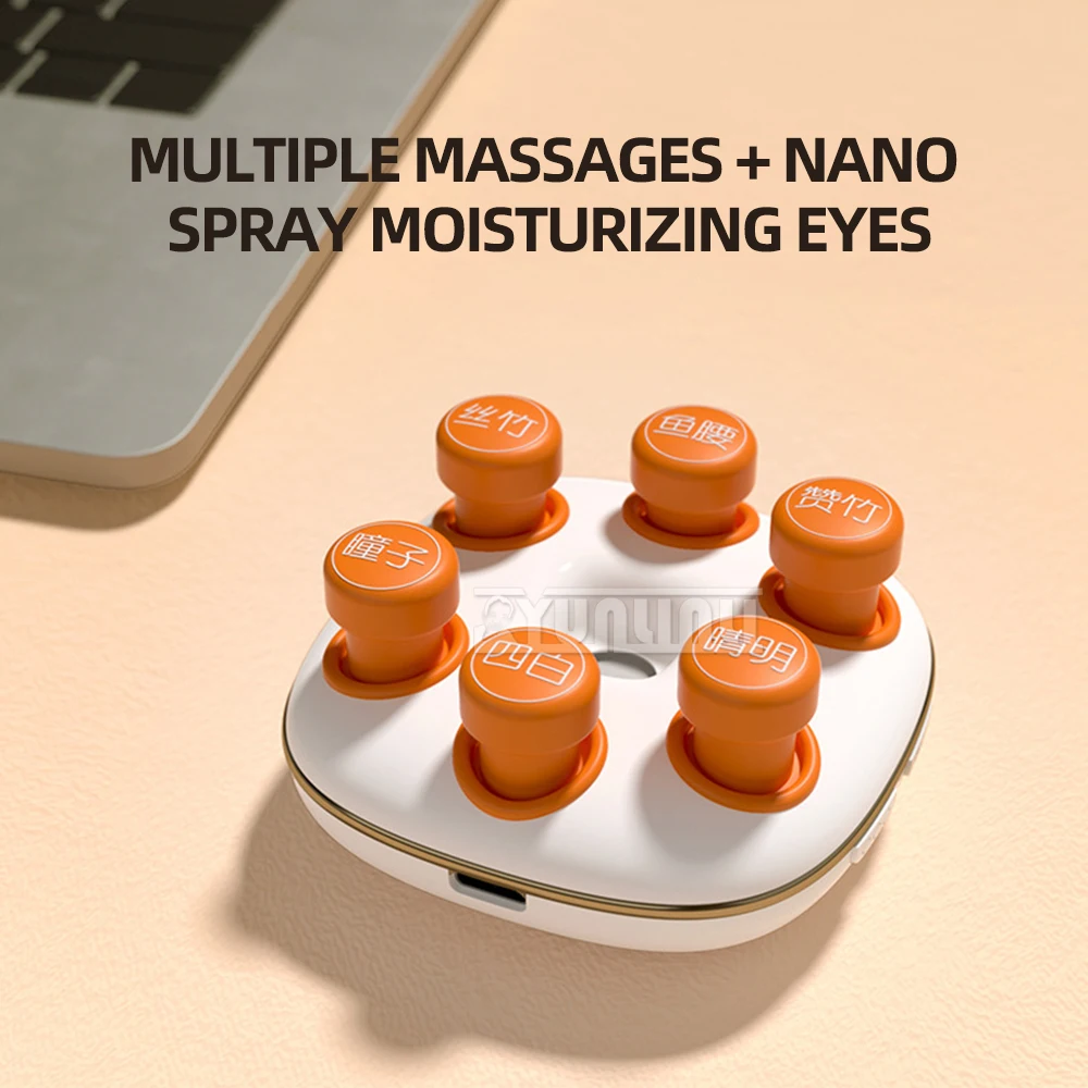 Portable eye moisturizing device vibration massage atomizer nano eye sprayer mini eye washing and steaming device