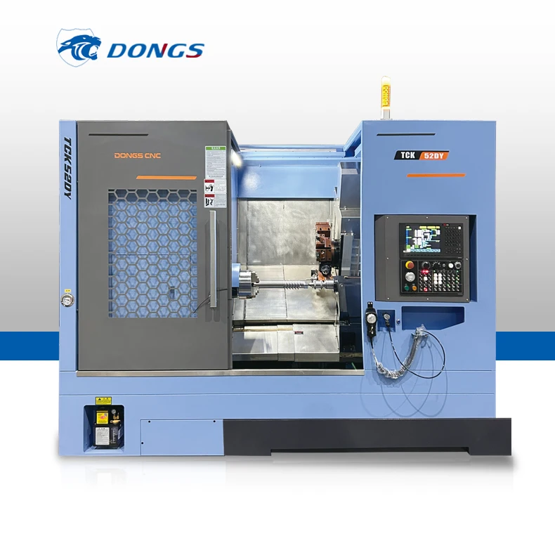DONGS-TCK5052 High Precision CNC Slant Bed Lathe Machine 4 Axis Live Tooling Turning Center Competitive Price