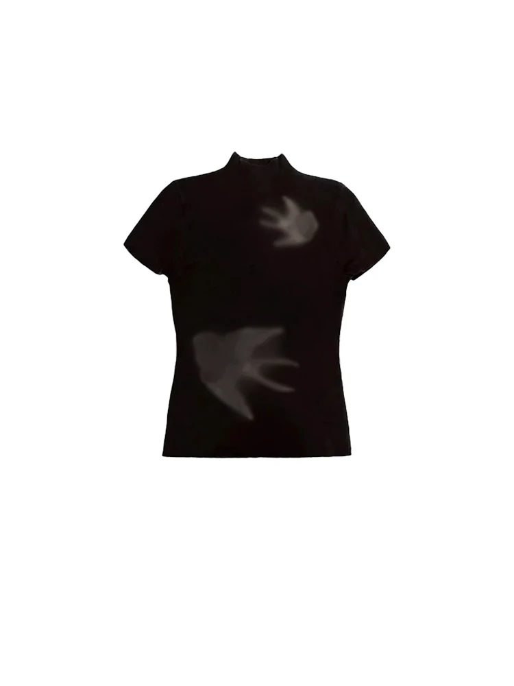 Malha Bordada Bla Feminina Moda Primavera 2024 Gola Redonda Estilo Chinês Retrô Tendência Nacional