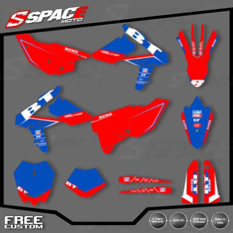 

SPACE индивидуальная мотоциклетная графическая фоновая наклейка для Beta 250 300 RR 2013 2014 2015 2016 2017, комплекты наклеек для эндуро 10