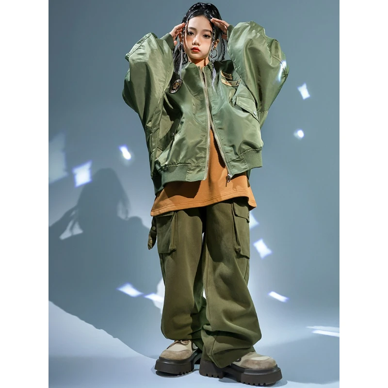 ربيع الخريف الاطفال الفتيان الفتيات الشارع الشهير الهيب هوب فضفاض البيسبول سترة واسعة الساق السراويل البضائع مجموعات الأطفال معطف الجينز رياضية