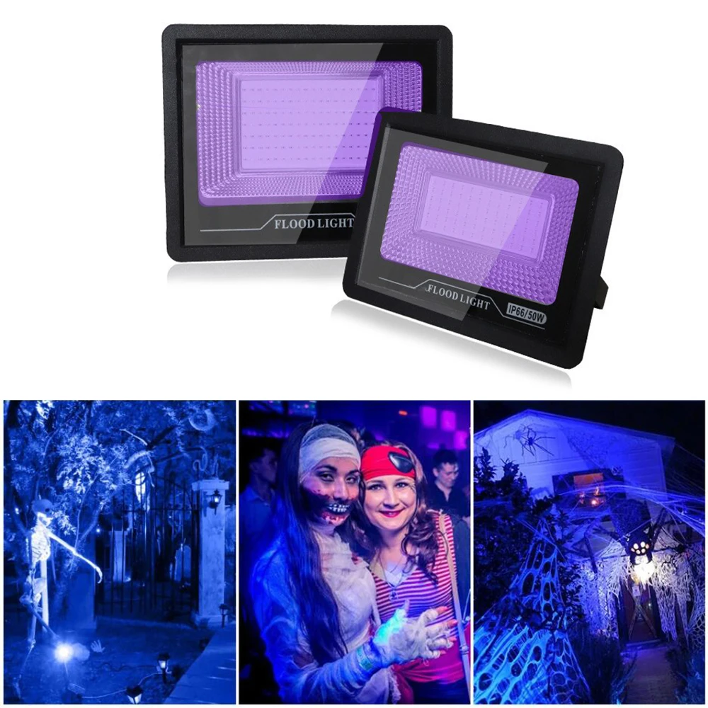 LED UV Flood Light Halloween Party Atmosphere Light 395nm IP66 Waterproof UV Fluorescent Stage Light For Party Party,Bar