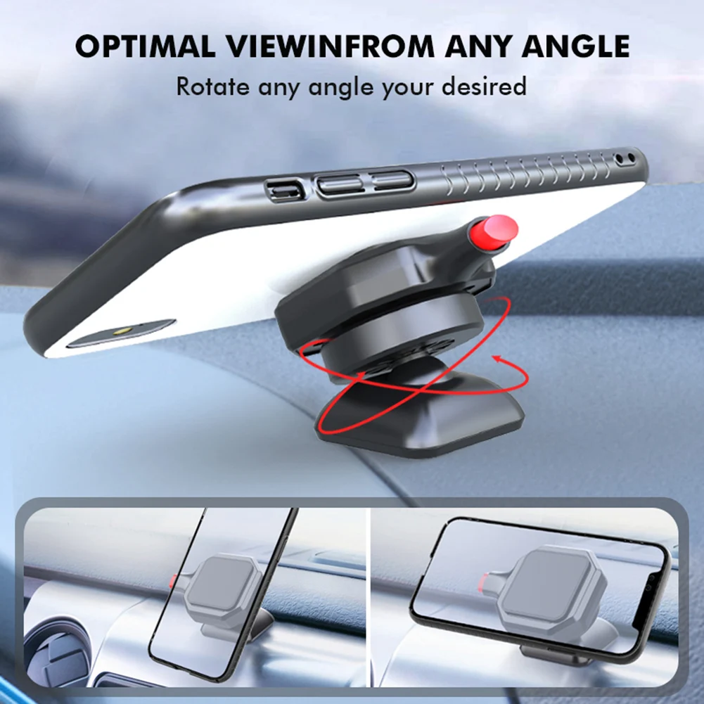 

Автомобильный держатель для мобильного телефона 360° ° Вращающаяся клейкая подставка для мобильного телефона, быстрая установка, держатель для телефона на приборной панели, зажим для всех телефонов