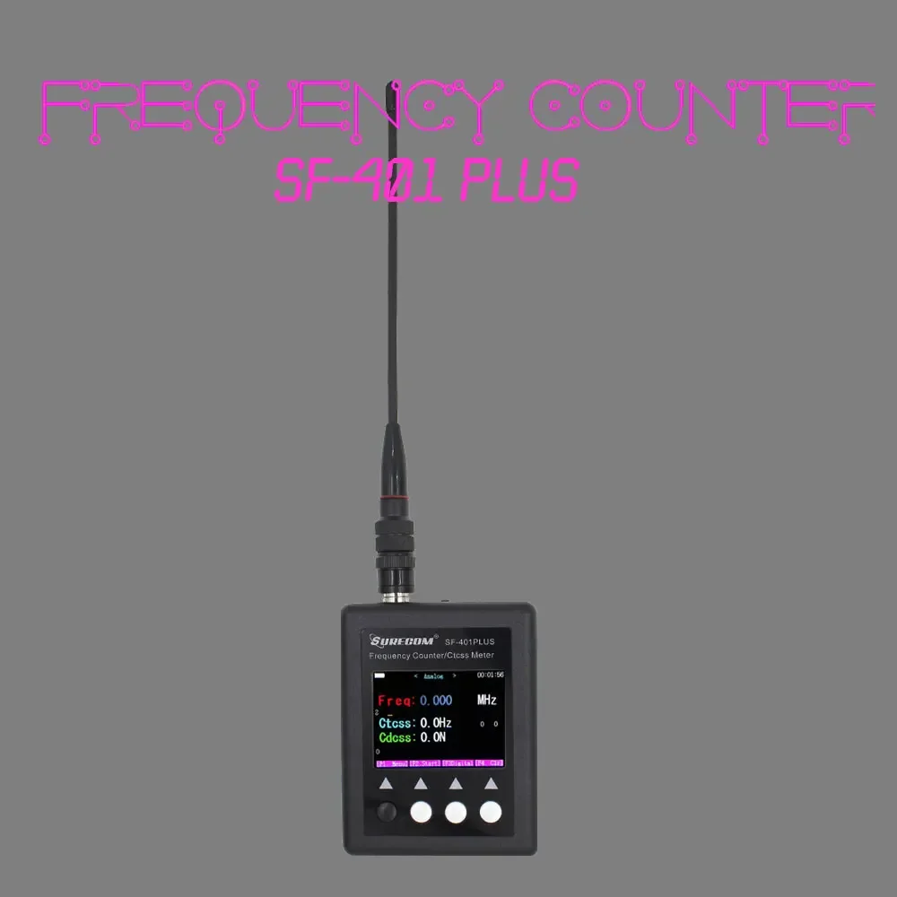 SURECOM SF401 Plus Frequency Counter - Radio Transceiver CTCSS/DCS Decoder