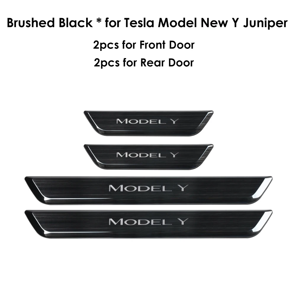 Nieuwste Draadloze LED Verlichte Pedaal voor Tesla Nieuwe Y Juniper 3 Highland Magnetische Detectie Instaplijsten Edge Protector Model 3 Y