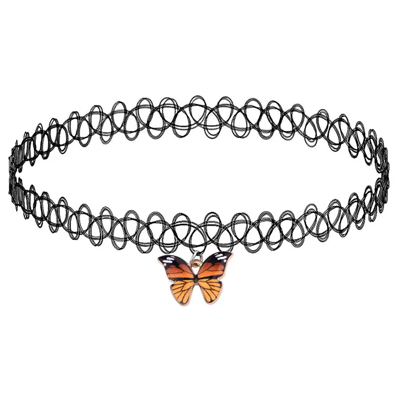 Short Black Choker Necklace for Women Girl Star Sun Butterfly Design Fish Line Necklace Gift for Friend Collar Jewelry - view 5