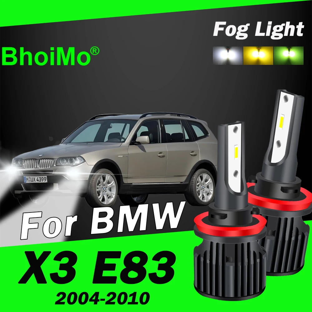 

BhoiMo For BMW X3 E83 Led Bulb Front Fog Lights 2004 2005 2006 2007 2008 2009 2010 Car Auto Lamps