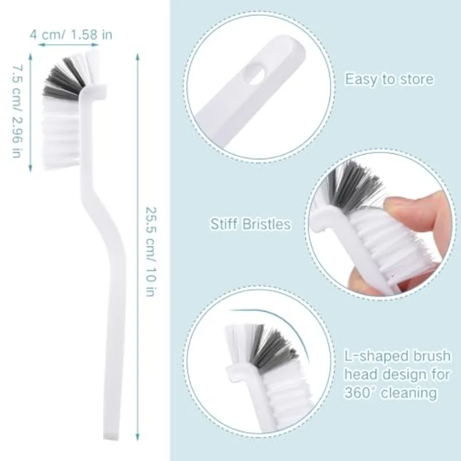 3 قطع فرشاة الأطباق الزاوية اليمنى فرشاة تنظيف المطبخ زجاجة فرشاة الحمام بالوعة المنزلية وعاء عموم حافة زوايا خطوط البلاط Cleani #2