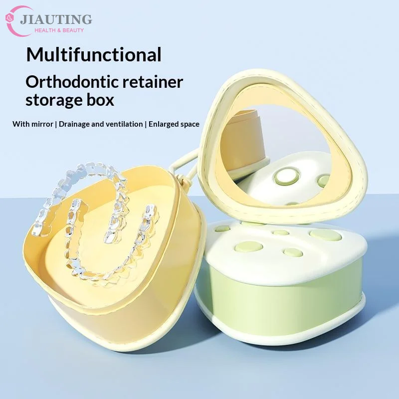 Retainer Case Mouthguard Organizer Box Dental Appliance Supplies Denture Fake Teeth Mouth Guard Container Denture Storage Box